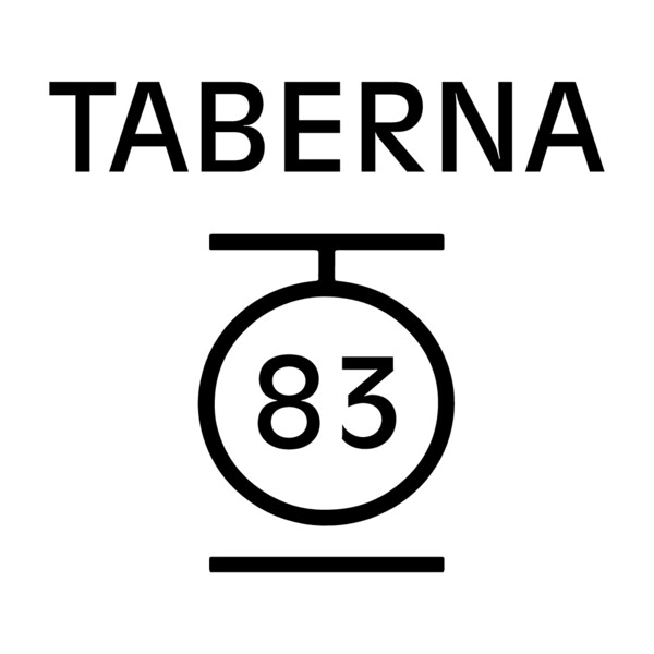 Placa de empresa tablero marino ocume grabada láser Taberna 83 - 40x40 cm