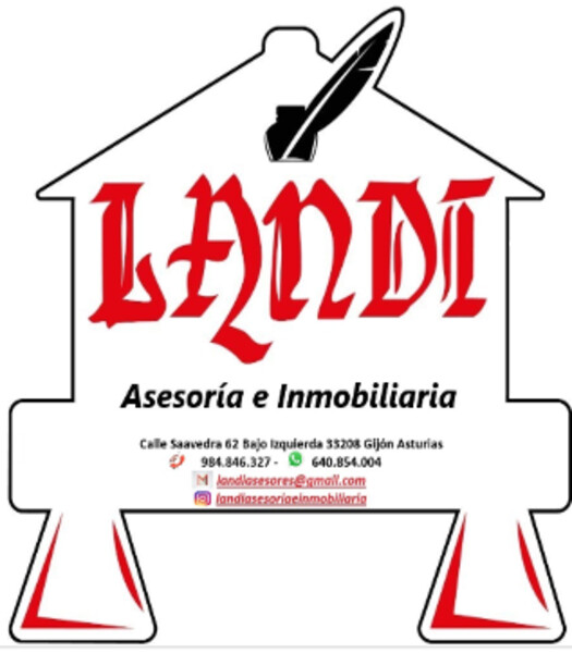 Vinilo translúcido para rótulos luminosos Landi Asesoria e Inmobiliaria - 98x62 cm