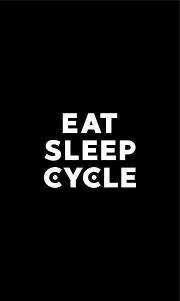 Rótulo luminoso una cara Eat Sleep Cycle SL - 100x60 cm