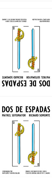 Banderola de lona con dos soportes Richard Somonte - 50x70 cm