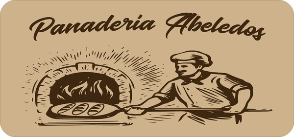 Banderola luminosa cantos redondos dos caras Panadería Abeledos - 100x50 cm