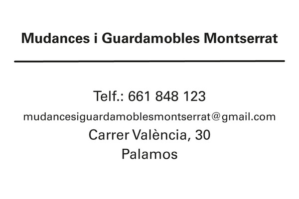 Placas de empresa de metacrilato - 24 horas Mudances Montserrat - 30x20 cm