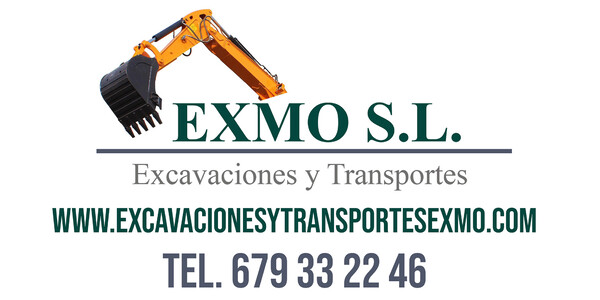 Vinilo impresión digital pegado exterior Excavaciones y transportes Exmo 2019 SL - 50x25 cm