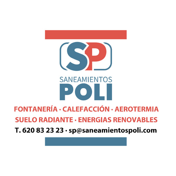 Placa de empresa de metacrilato Saneamientos Poli Tarancon S.L. - 50x50 cm