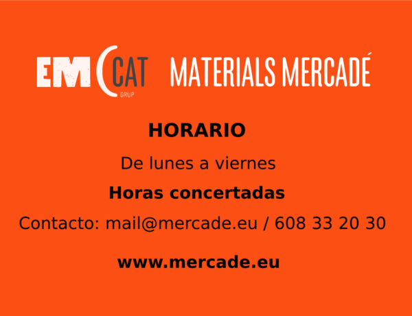 Placa de empresa de metacrilato sandwich (doble) Materials Mercadé - x cm