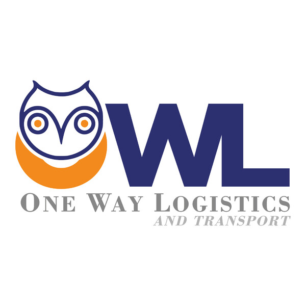 Placa de empresa de metacrilato One Way Logistics & Transport - 20x20 cm