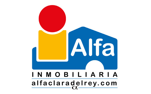 Placa de empresa de metacrilato ALFA INMOBILIARIA CLARA DEL REY - 80x50 cm