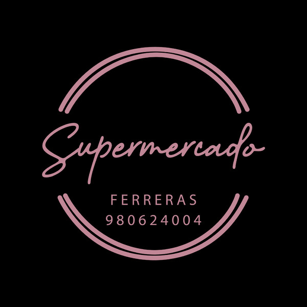 Banderola luminosa dos caras SUPERMERCADO FERRERAS - 50x50 cm