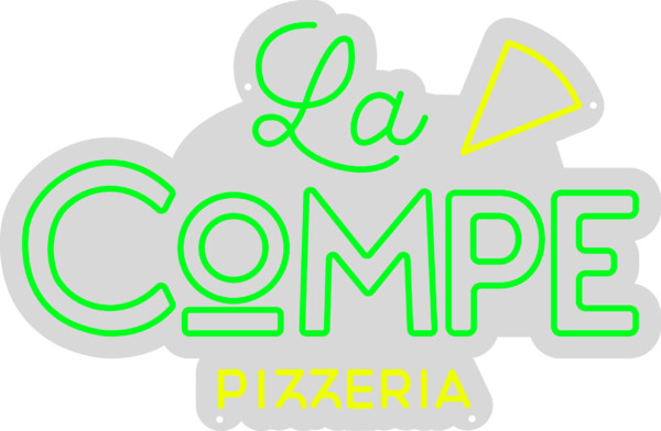 Neón LED Personalizado Pizzería la competencia - 86x56 cm