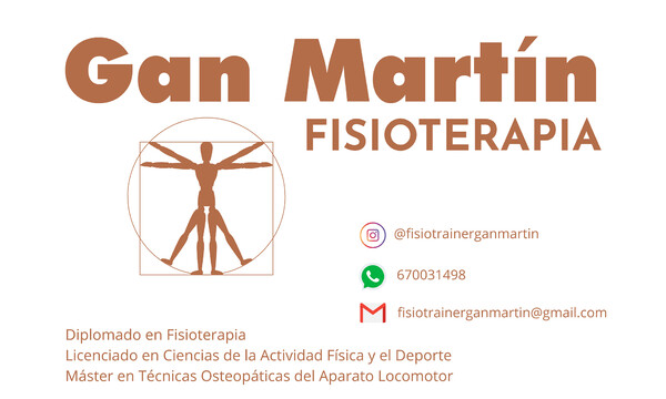Rótulo sin iluminación una cara Fisioterapia Gan Martín - Malaga 100x60 cm