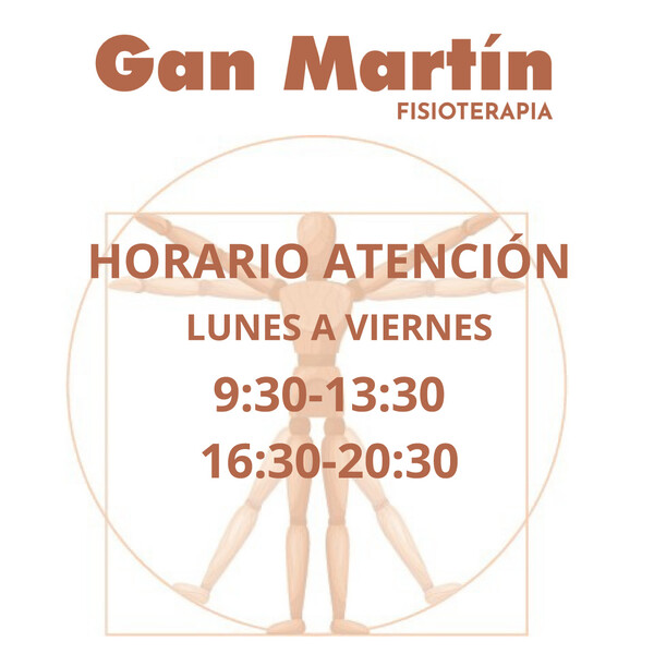 Placa de empresa de metacrilato Fisioterapia Gan Martín - 30x30 cm