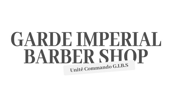 Banderola luminosa cantos redondos dos caras Garde Imperial Barber Shop - 100x60 cm