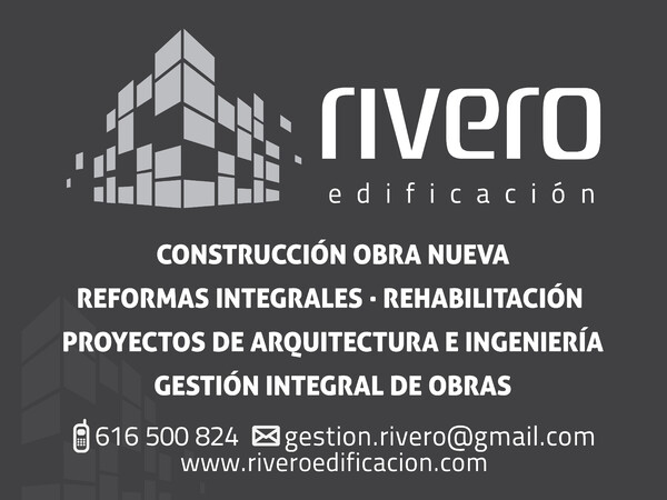 Placa de Empresa de Metacrilato Rivero Edificación - 40x30 cm