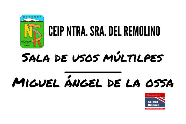 Placa de empresa de metacrilato CEIP NTRA. SRA. DEL REMOLINO - EL MOLAR 30x20 cm