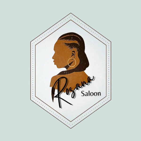 Placa de Empresa de Metacrilato Rosana_saloon - 20x20 cm