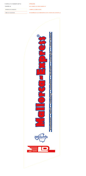 Fly Banner Surf Fresh & Eazy - 65x272 cm