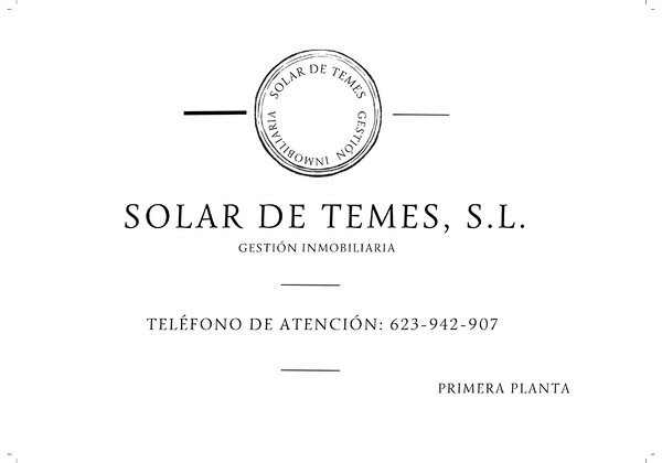 Placa de Empresa de Metacrilato Solar de Temes, S.L. - 30x21 cm