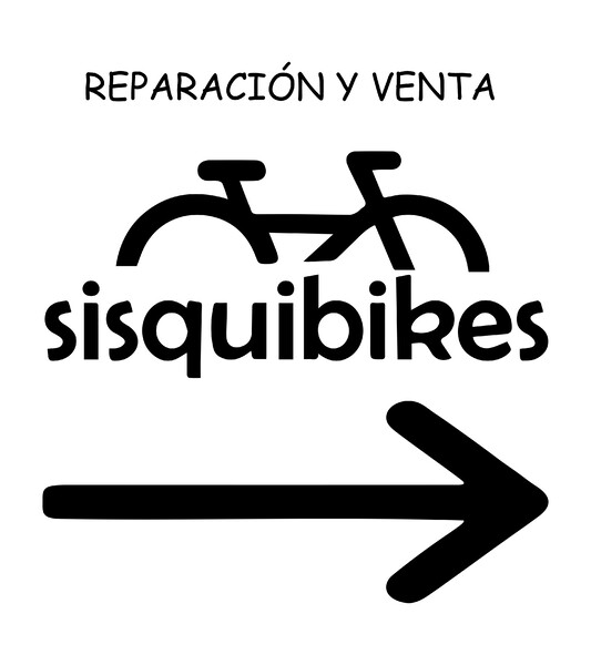 Rótulo sin iluminación una cara | PVC sisquibikes - 80x90 cm