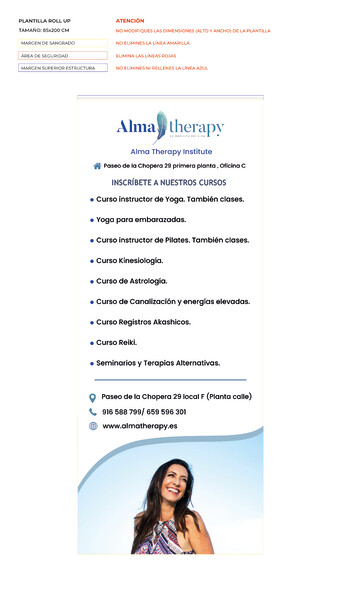 Roll Up Expositor Enrollable Alma Therapy S.L - 80x200 cm